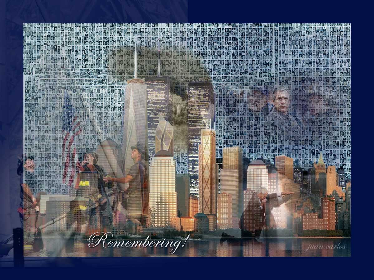 911 remember art work by Juan Carlos of Entertainment Photos at epoof